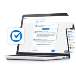 A laptop and smartphone display a messaging interface | mediation services | The Hemmat Law Group