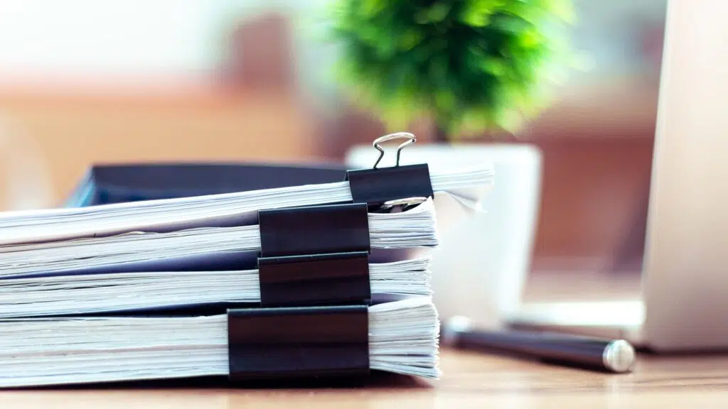Stack of organized documents | Divorce Lawyer Seattle | The Hemmat Law Group