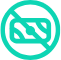 Teal icon of a crossed-out envelope inside a circle | mediation services | The Hemmat Law Group