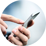 Hands using a smartphone with touchscreen controls | Hemmat Law Group