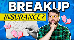 Breakup insurance graphic with man and broken heart imagery | Hemmat Law Group