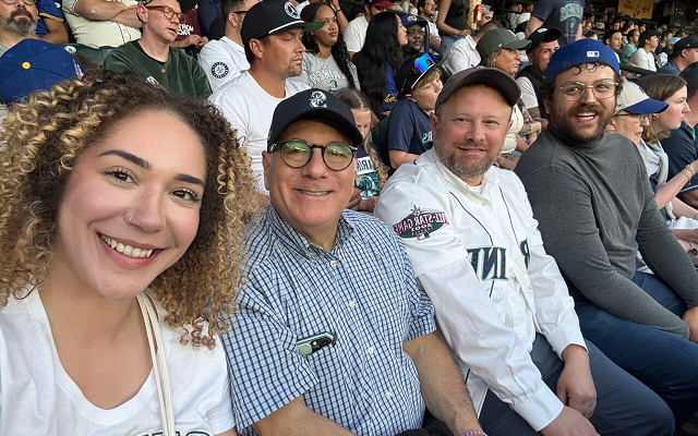 Group of friends taking a selfie at a crowded ballgame | Hemmat Law Group