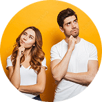 Couple looking uncertain while considering a decision | Hemmat Law Group