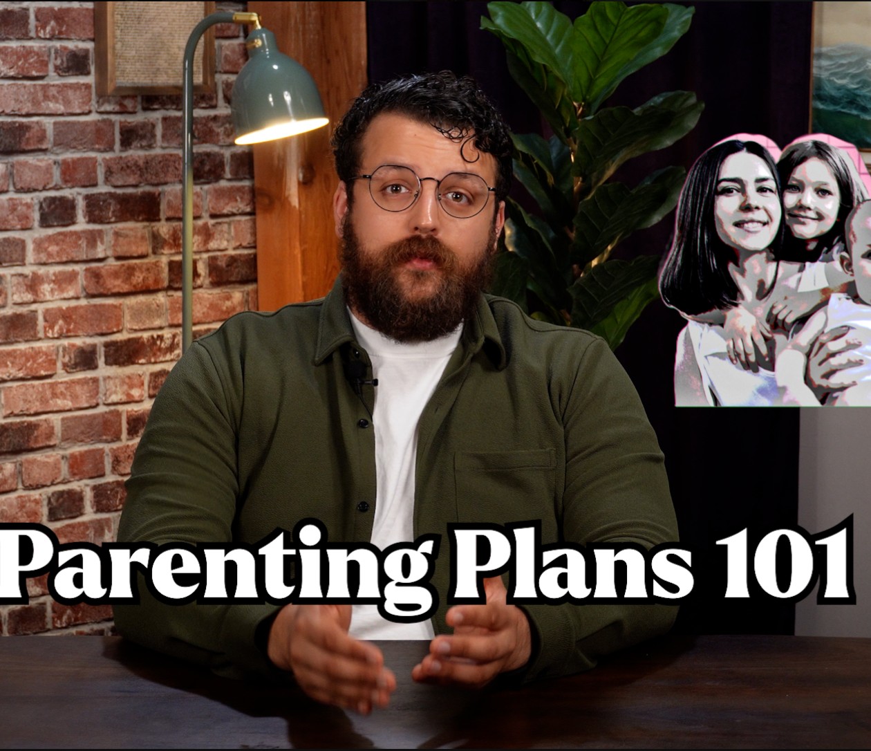 Bearded man explaining parenting plan basics in a video | Hemmat Law Group