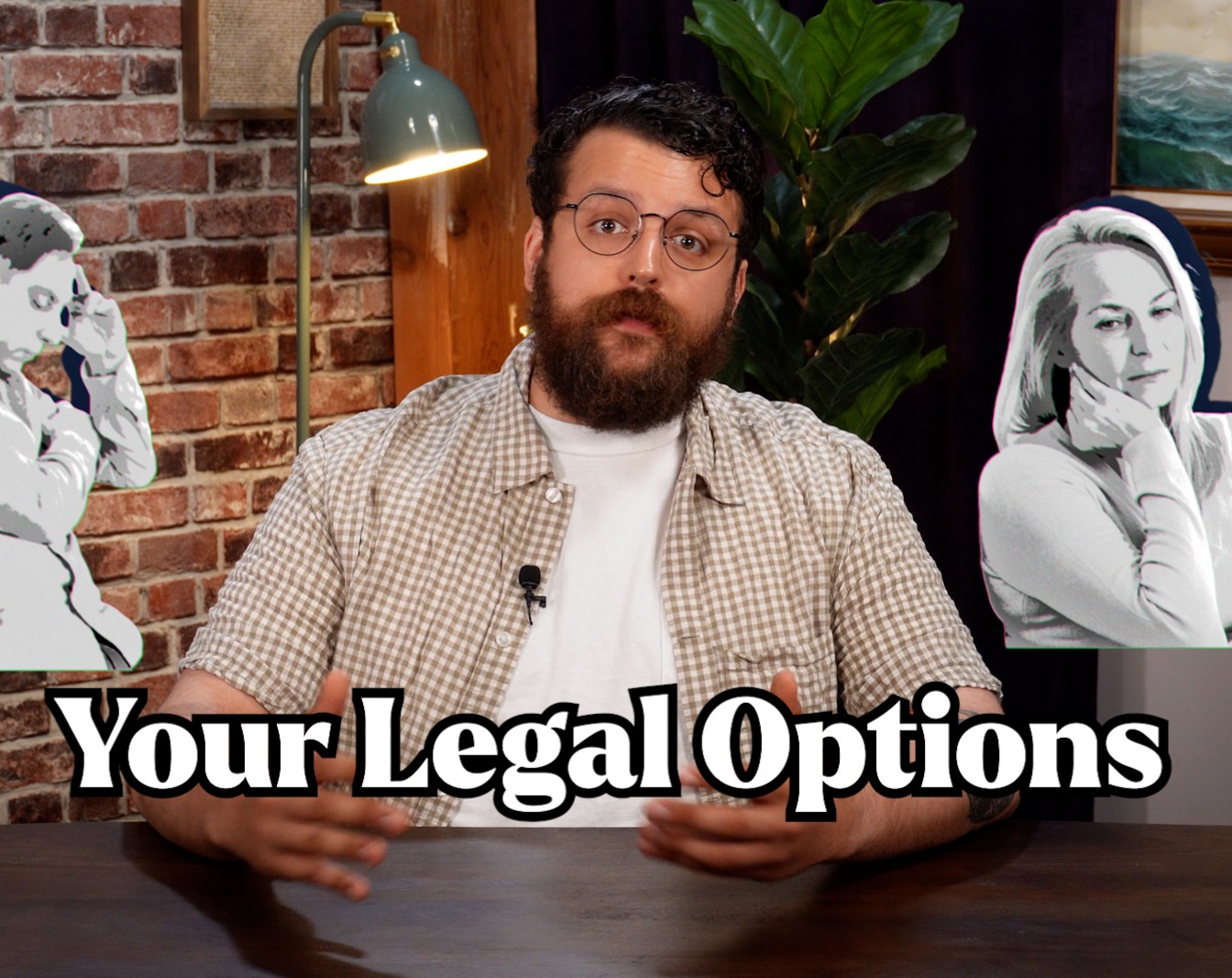 Bearded man explaining available legal options in video | Hemmat Law Group