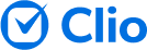Blue Clio legal software logo on a transparent background | Hemmat Law Group