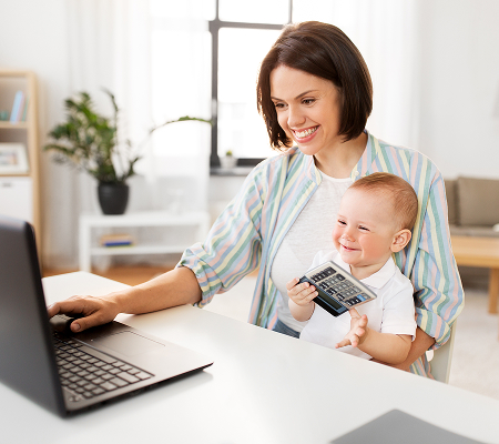 Girl with baby